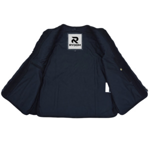 RYDOM เสื้อกั๊กบิ๊กเกอร์สีดำสำหรับผู้ชาย คอตั้ง ปิดด้วยซิป เสื้อกันลม สไตล์ฤดูใบไม้ร่วง - Product Image 3