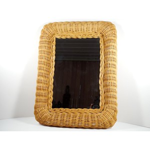 Espejos de pared de madera de bambú con fibra natural tejida y marcos de espejo, OEM, personalizados, venta al por mayor |   Aqdus Saleem India - Product Image 4