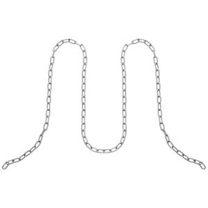 Catena a spirale zincata da 1/8 di pollice x 33 piedi, portata di sicurezza 350 libbre, con 2 anelli rapidi e finitura zincata - Product Image 6