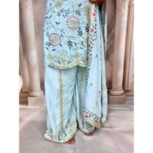 Hermoso Salwar Kameez de Algodón para Fiestas, Talla XL, Parte Superior e Inferior con Dupatta - Product Image 4