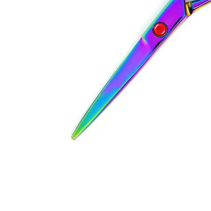 Custom Logo Tegra Surgical Professional Right-Handed 28 <b>Teeth</b> Sharp Blade Tip Medium Rubber Handle 4Cr13 Stainless Hair Scissor - Product Image 5