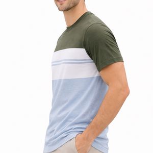 T-shirt homme personnalisé, col rond, décontracté, en coton doux, manches courtes, pour l'été, haute qualité. - Product Image 3