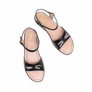 Sandale à talons noirs CL7161 Chaussures confortables de style décontracté - Product Image 1