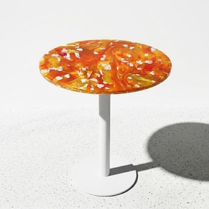 Mesa de Comedor de Plástico Reciclado 4GoodThings, Diseño Moderno, Impermeable, Duradera, Ecológica, Apilable, con Marco Metálico, para Exteriores - Product Image 2