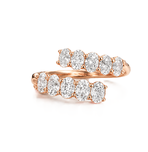 Anillo de Compromiso Ajustable de Oro Sólido de 10K, 14K y 18K con Certificado IGI, Anillo de Diamantes Cultivados en Laboratorio con Diseño Ovalado - Product Image 2