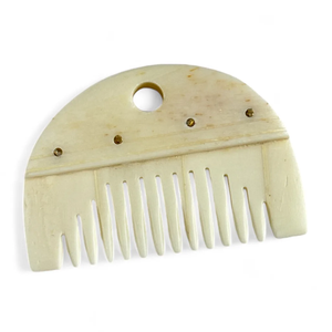 Peine de pelo de hueso natural hecho a mano, peine para barba de dientes finos, peine antiestático para peinar el cabello para hombres y mujeres - Product Image 4