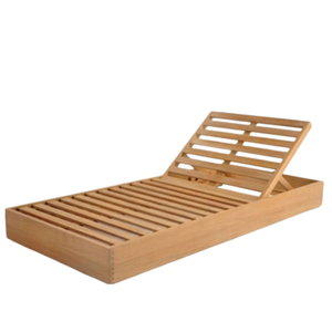 A sun lounger made of teak wood with a modern style for <b>relaxing</b> outdoors on the beach or in a beautiful <b>garden</b> that won't rot - Product Image 5