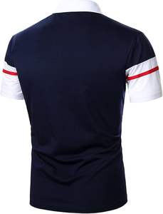 Chemises en coton pour hommes avec logo personnalisé, tricotées, respirantes, coupe ajustée, vente en gros OEM en vrac - Product Image 3