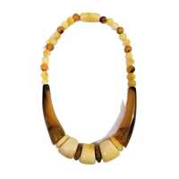 Collier de perles en résine artistique de luxe, collier de perles en résine opale Aura fait main