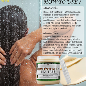 Après-shampoing revitalisant profond au théier 15oz, bio, végétalien, à la kératine, hydratant, nourrissant, lissant, crème sans rinçage pour cheveux - Product Image 4