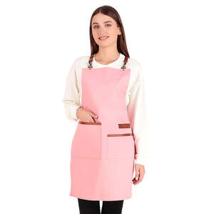 Tablier de cuisine vintage en toile véritable multi-poches pour femme, en cuir véritable de qualité supérieure, réglable - Product Image 5