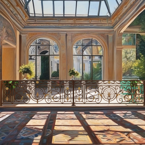 Barandilla de Balcón Decorativa de Hierro Forjado, Barandas de Acero Personalizadas para Uso Exterior, Diseño Elegante, Acabado Duradero de Alta Calidad - Product Image 2