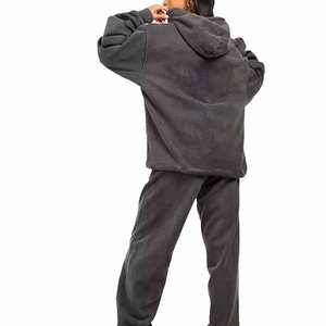 Survêtements de sport personnalisés pour femmes, ensemble deux pièces en coton 100% pour femmes, ensemble décontracté d'été pour le sport - Product Image 4