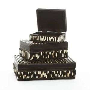 Caja hecha a mano con cuerno de búfalo, caja para joyería, contenedor de embalaje. - Product Image 1