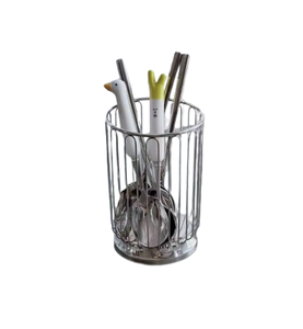 Moderno y Creativo Porta Cubiertos Multifuncional de Acero Inoxidable de Tamaño Mediano, Personalizable, Elegante Organizador para Cucharas, Tenedores y Cuchillos - Product Image 4