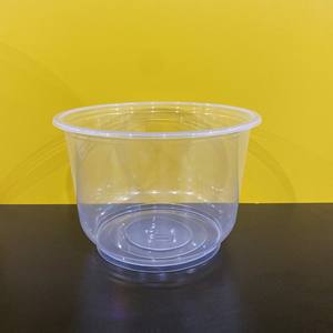 Conteneur alimentaire en plastique réutilisable, forme ronde, avec couvercle, transparent, prêt à être expédié, prix fabricant avantageux, 350/500/550/600/700ml - Product Image 5