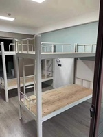 Cama litera metálica de alta resistencia con capacidad para 1000 kg, que ahorra espacio, con escaleras, para adultos, hoteles, hostales y dormitorios en África.