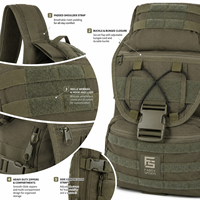 Mochila de Senderismo Personalizada en Color Verde Oliva Oscuro con Múltiples Compartimentos, Gran Capacidad, Marca Privada, Proveedor Premium