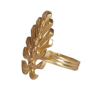 MESA DE HOJA DE METAL NAPKIN ANILLO ALUM. ANILLO DE SERVILLETA DE DISEÑADOR MESA ANILLO DE SERVILLETA DECORATIVO ANILLO DE SERVILLETA - Product Image 2