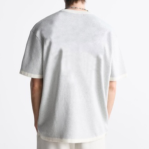 100% Cotton Plain Men Oversized T-shirts Heavy Weight Custom Drop Should Men T Shirt Customized Cotton Fabric Men's T-shirts - Product Image 4