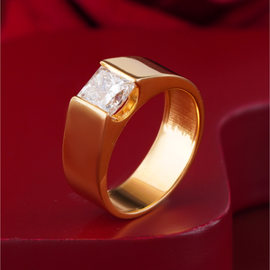 Bague de fiançailles solitaire en or 14 carats avec diamant de laboratoire taille princesse 2,05 carats VVS-VS DEF, sertie à griffes, certifiée IGI, bijoux de mariée - Product Image 2