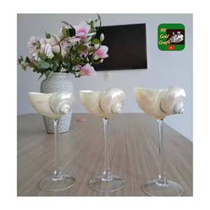 Fabricant de verres à cocktail en coquille de conque pour cafés et restaurants commerciaux fréquentés, vaisselle décorative sur le thème de la plage - Product Image 6