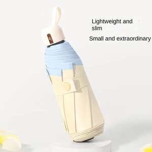 ร่มกันแดด 8K รุ่นมินิ โรงงานขายส่ง ทนลมแรง ใช้ได้ทั้งกันแดดและกันฝน พับได้ห้าตอน สีสันสดใส พร้อมซองใส่ - Product Image 5