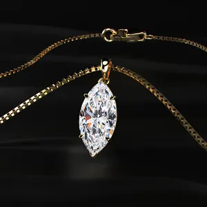 <b>D</b>-E VVS-VS Clarity Marquise Shape Diamond Pendent Labgrown CVD Diamond Pendent <b>Necklace</b> with IGI Certified from Indian Supplier. - Product Image 4