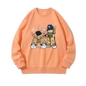 Custom Heavyweight 100% Cotton Oversize Sweatshirt Streetwear Style with Digital Printing Winter Solid Pattern Design - Product Image 3