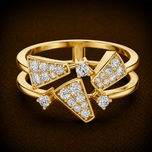 Bague de fiançailles en or jaune massif 14k 18k avec diamant de laboratoire taille brillant rond personnalisé CVD HPHT pour femme - Product Image 1