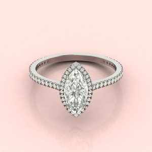 Bague en argent sterling 925 avec moissanite taille marquise – Vente en gros - Product Image 2