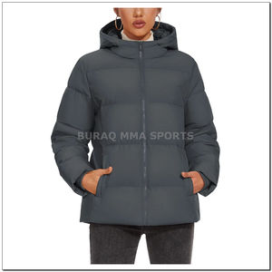 Veste matelassée imperméable personnalisée pour femme, manteau d'hiver rembourré de style designer, en nylon, pour l'extérieur - Product Image 4