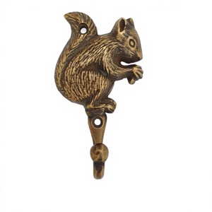 Vintage Cast Iron Squirrel Wall <b>Hook</b> Handcrafted Animal Design Wall Mounted <b>Coat</b> & Hat Hanger <b>Decorative</b> Storage - Product Image 1
