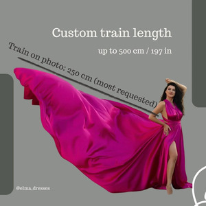 Elegante Vestido de Seda Satinada con Cola Larga para Sesión de Fotos, Atuendo de Lujo para Vacaciones, Vestido para Sesión de Fotos en el Coliseo de Roma - Product Image 2