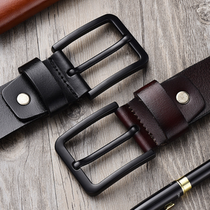 Cinturones de Alta Calidad con Hebillas de Aleación Sólida, Cinturones Coloridos de Cuero Genuino con Logotipo Personalizado para Hombre - Product Image 5