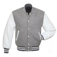 Veste de baseball personnalisée de qualité supérieure pour adultes et jeunes, couleur personnalisée, matière en laine avec manches en cuir, veste universitaire