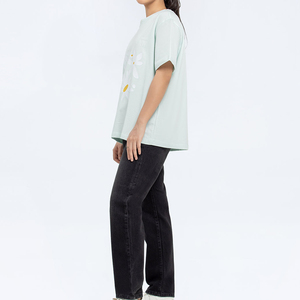 เสื้อยืดผู้หญิงทรงปกติ ใส่สบาย เป็นมิตรกับสิ่งแวดล้อม เหมาะสำหรับฤดูร้อน ผลิตจากผ้าฝ้าย 100% คอกลม ใส่เล่นกีฬา ฮิปฮอป สั่งทำได้ - Product Image 3