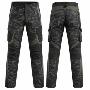 Pantalon cargo camouflage pour homme, taille haute, plusieurs poches, séchage rapide, style vêtements de travail, vêtements d'extérieur, automne - Product Image 1
