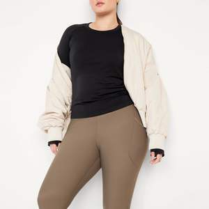 Camisetas de Manga Larga para Mujer, Verano, Venta al Por Mayor, Tallas Grandes, Personalizables con Estampado, Alta Calidad, Ecológicas, Mezcla de Poliéster y Algodón - Product Image 4