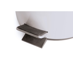 Cestino per Rifiuti Excelsa Cleany Iron 5L Bianco con Apertura a Pedale - Product Image 2