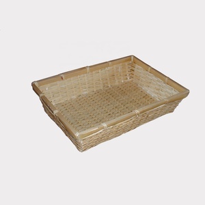 Factory wholesale Christmas Gift Basket/rectangle Bamboo Storage Basket/wicker Tray Handicraft made in Vietnam - Product Image 2
