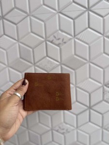 Genuine Leather Men's <b>Wallet</b> <b>RFID</b> Protection Snap Closure Nylon Lining Daily Use Short Size Fashion Brown Cash Credit Card - Product Image 1