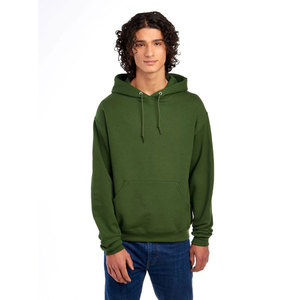 Sweat-shirt à capuche unisexe en molleton doux, prêt pour l'impression sérigraphique, vert classique - Product Image 2