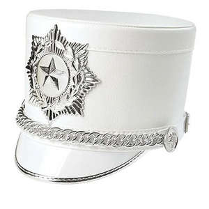 Chapeau shako élégant conçu pour les défilés cérémoniels, avec des bordures ornées et une visière classique, chapeaux shako pour tenue formelle - Product Image 6