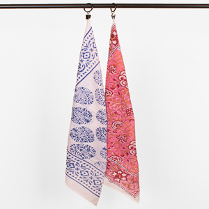 Hand Block Print Cotton Bandana <b>Scarf</b> Floral Pattern Ethnic Fashion Style <b>Square</b> Unisex Neck <b>Scarf</b> Multifunctional Skin Friendly - Product Image 2