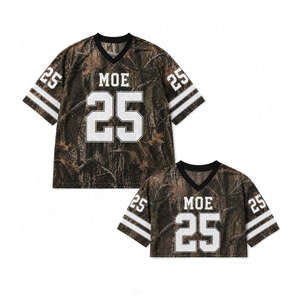 wholesale y2k streetwear men short set custom cropped football jersey mesh mesh <b>t</b> shirt two piece shorts set multi pattern cloth - Product Image 2