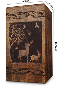 Urnas de Cremación de Madera Natural Ecológicas de Estilo Americano Moderno Hechas a Mano de Súper Calidad - Product Image 2