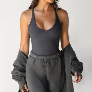 Chaleco de Yoga Reductor para Mujer, de Alta Elasticidad, Estilo Deportivo, Top de Yoga con Doble Forro de Poliéster, Color Negro - Product Image 6