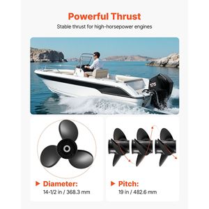 Elica Fuoribordo in Alluminio a 15 Denti (Upgrade OEM) per Motori Mercury/Mariner 135-300 HP, 4-3/4 Pollici - Product Image 5