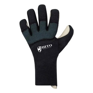 Hot Selling Custom Design Black Neoprene Soccer Goalkeeper <b>Gloves</b> with 4mm German Latex Elastic Negative Cut - Product Image 2